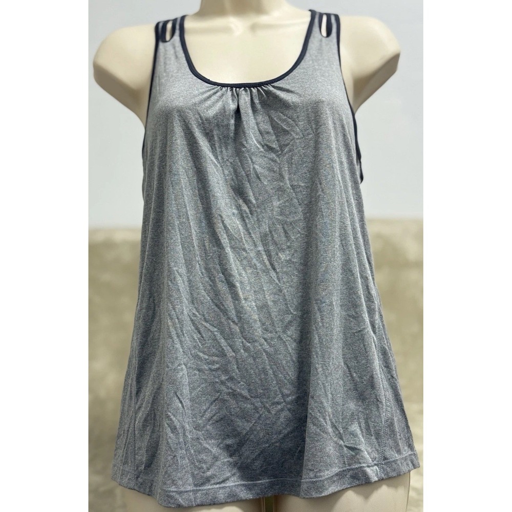 Layer 8 Performance Women's Medium Racerback Tank Qwick Dry Gray Athletic Shirt